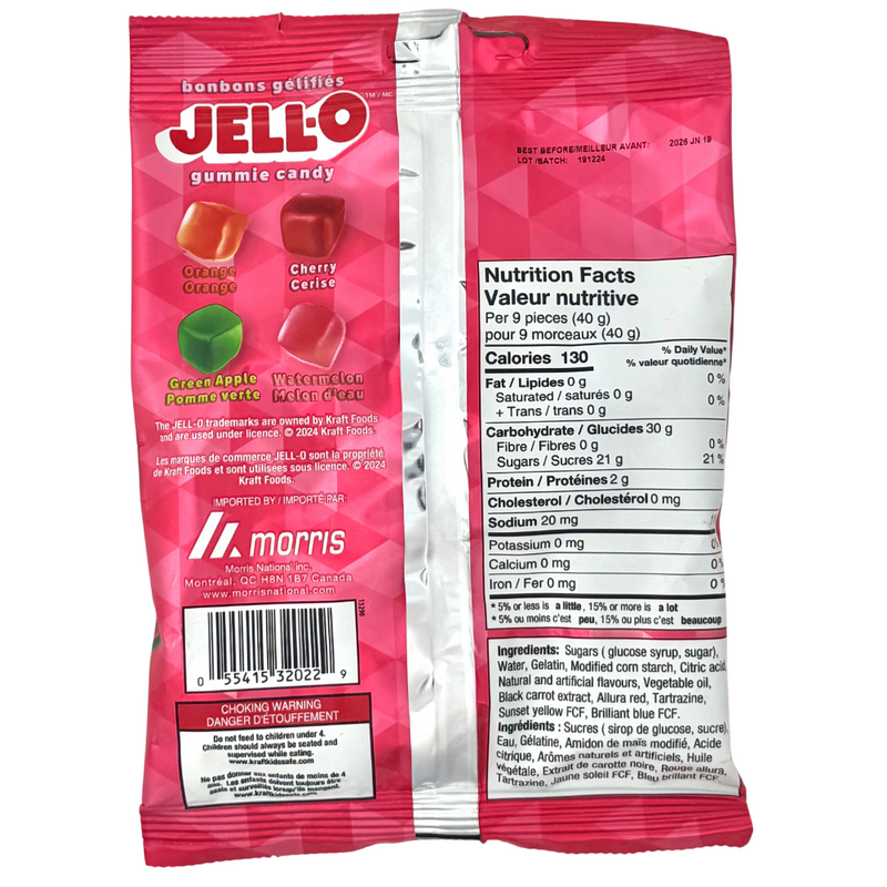 JELL-O Gummie Cubes- 127g