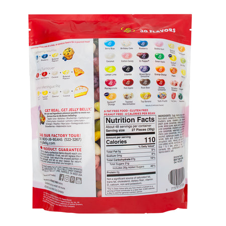 Jelly Belly 30 Assorted Flavours - 1.44kg   Nutrition Facts Ingredients