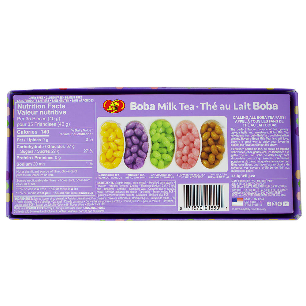 Jelly Belly Boba Milk Tea Gift Box - 120g Nutrition Facts Ingredients - Christmas candy