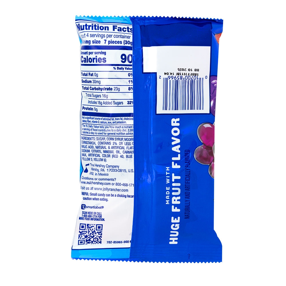 Jolly Rancher Gummies Original King Size - 4.02oz  Nutrition Facts Ingredients
