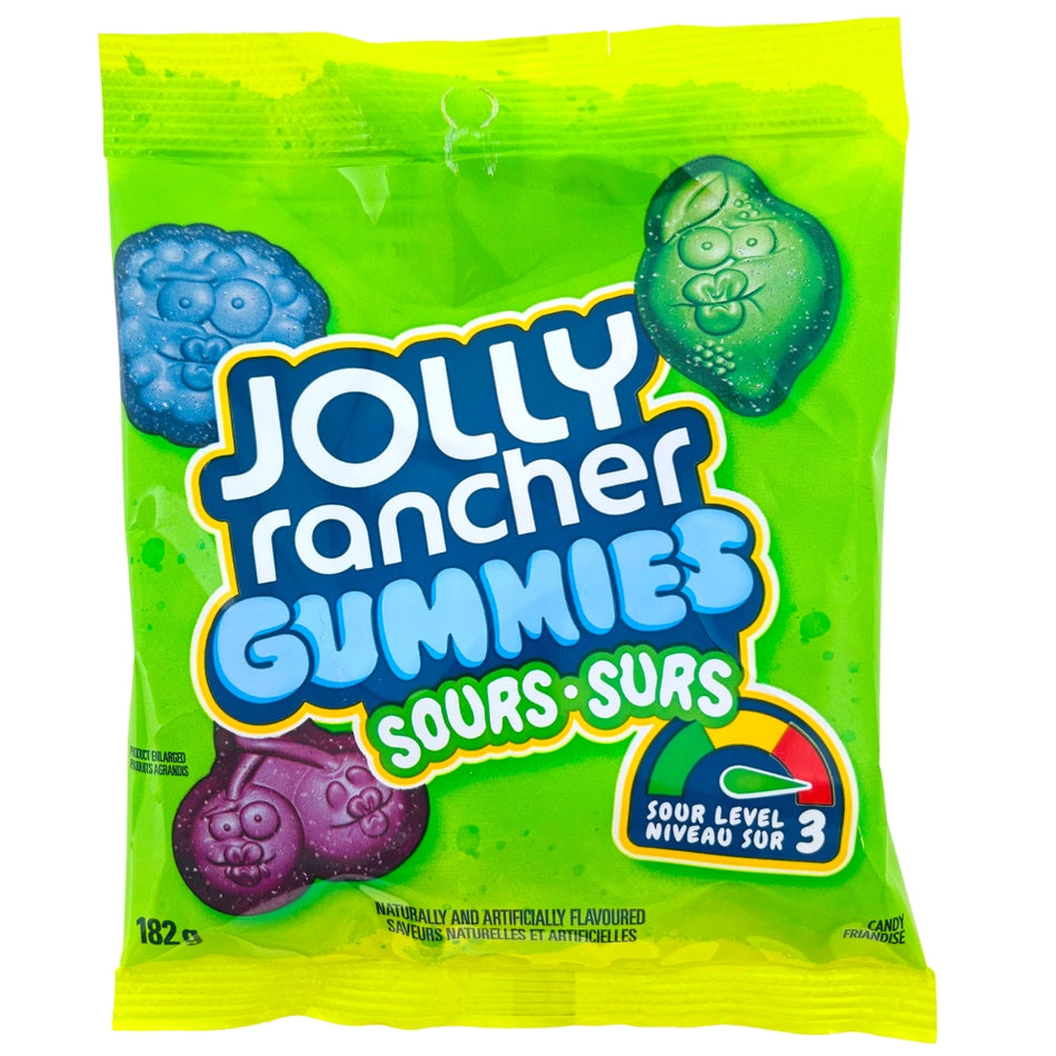 Jolly Rancher Gummies Sours - 182g, jolly rancher, jolly rancher candy, jolly rancher gummies, jolly rancher gummy, sour candy, sour gummy, jolly rancher sour, sour jolly rancher