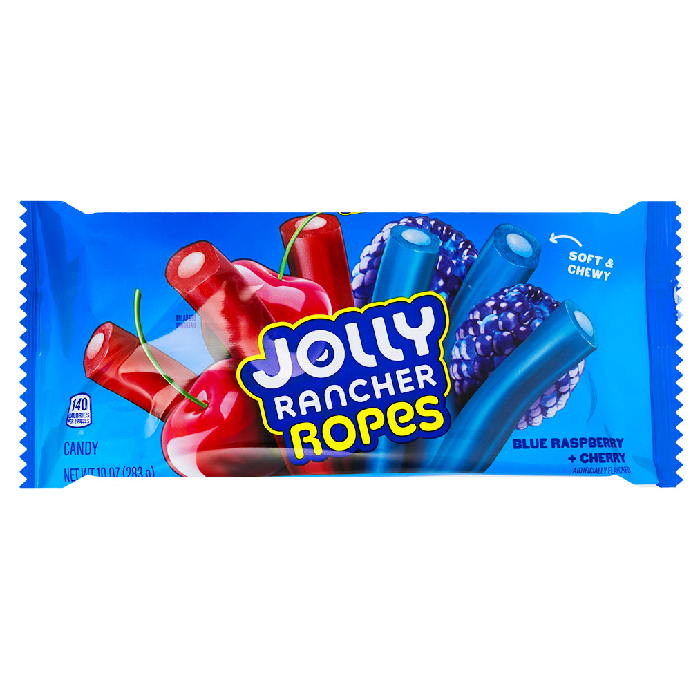 Jolly Rancher Ropes Blue Raspberry & Cherry - 10oz | Candy Funhouse US