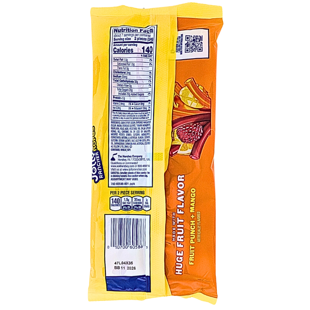 Jolly Rancher Ropes Fruit Punch & Mango - 10oz | Candy Funhouse US