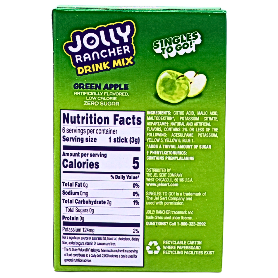Jolly Rancher Green Apple Singles To Go