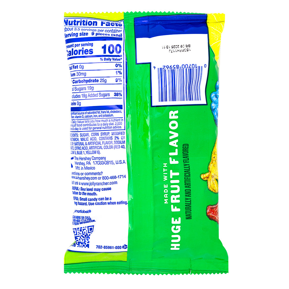 Jolly Rancher Gummies Sours King Size - 3.87oz  Nutrition Facts Ingredients
