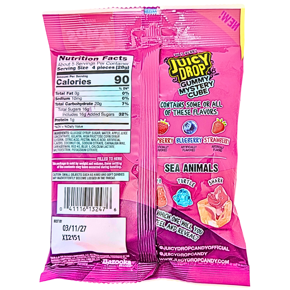 Juicy Drop Gummy Mystery Cube Wild Berry - 5oz