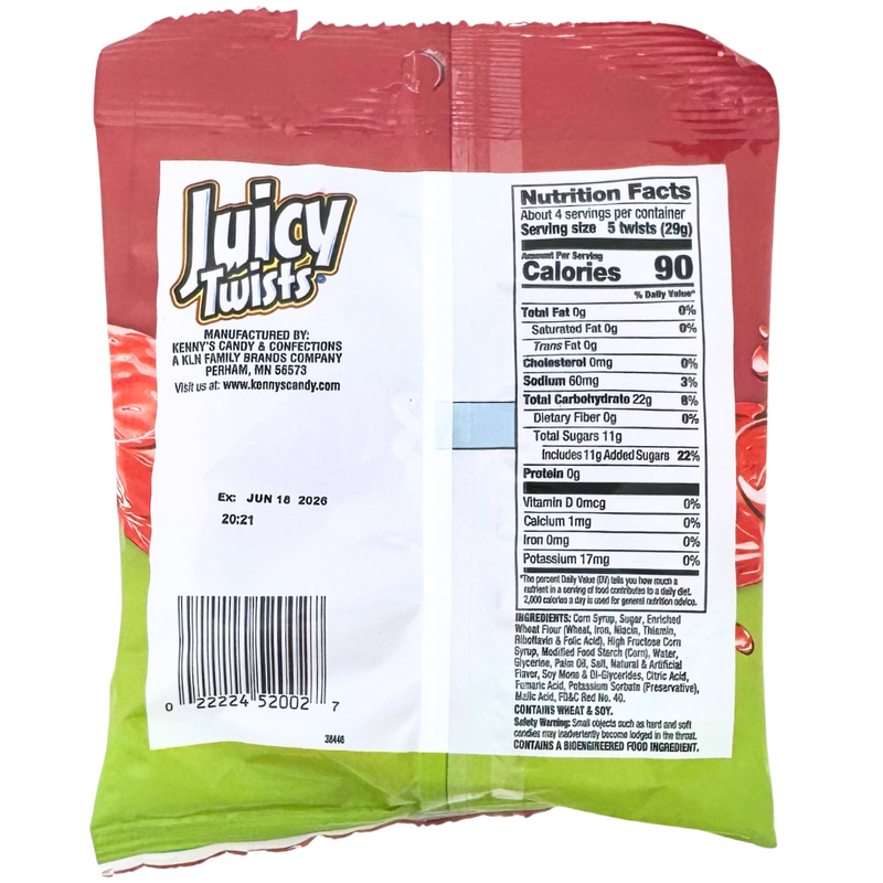 Juicy Twists Cherry Limeade - 4oz | Candy Funhouse US
