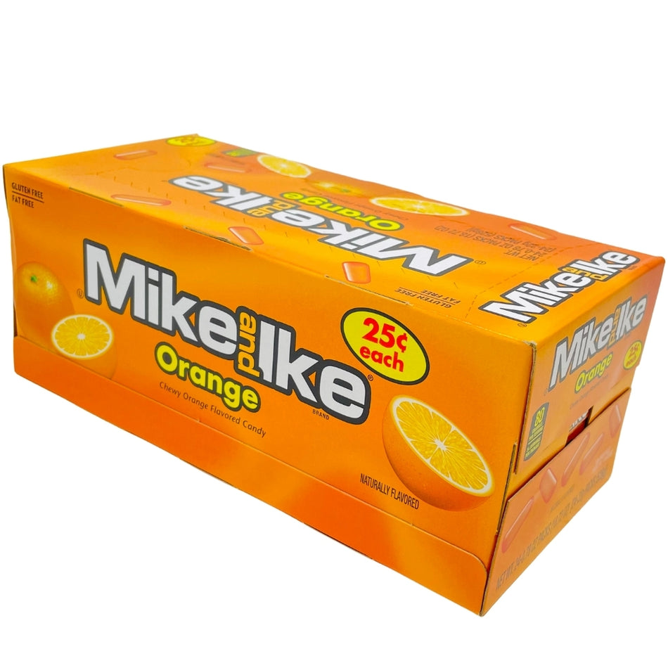 Mike and Ike Orange - 24 pack, Mike and Ike Orange, Citrusy candy, Chewy candy, Zesty flavor, Orange candies, Sunny orchard, Tangy treats, Juicy candy, Fun snacks, Vibrant orange flavor, Citrusy joy, Candy Funhouse treats