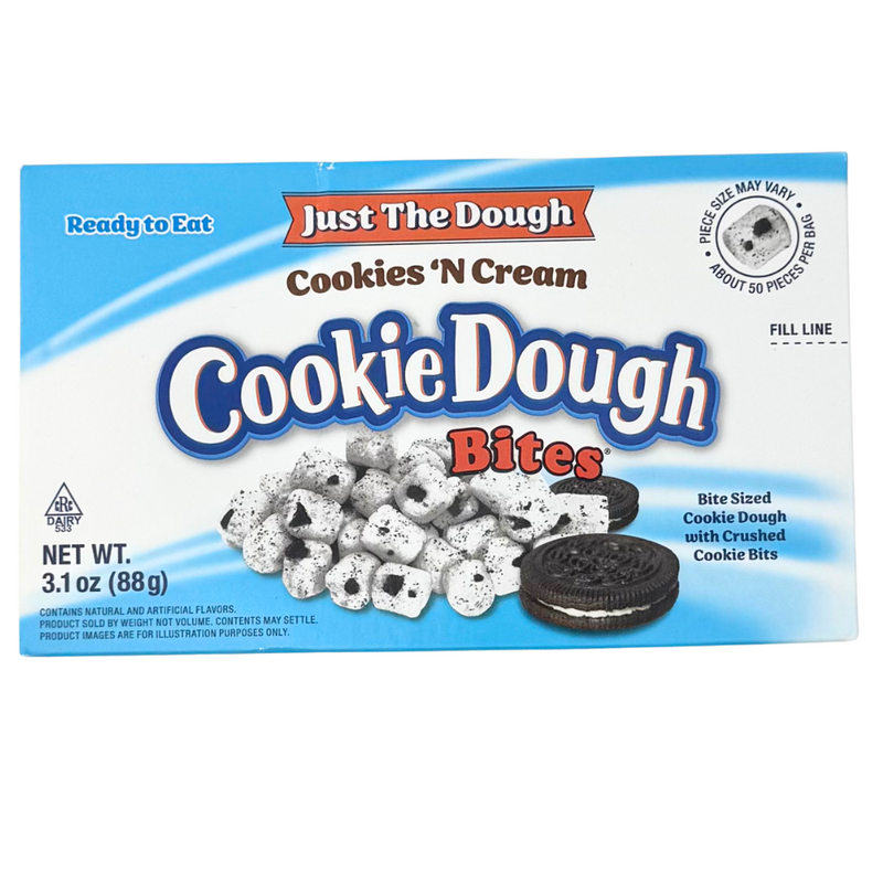 Just The Dough Cookie Dough Bites Cookies N' Cream - 3.1oz
