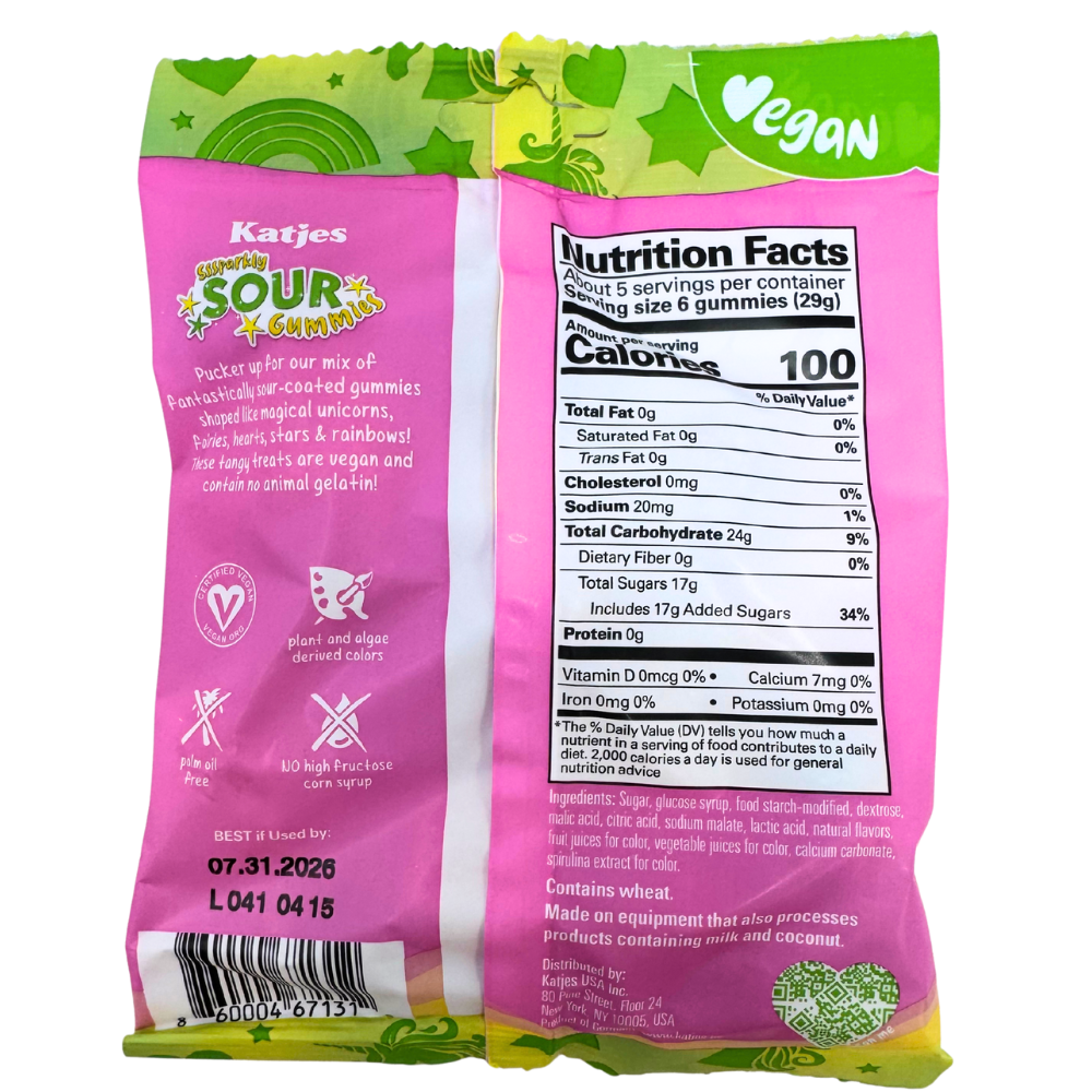 Katjes Sparkly Sour Gummies - 140g