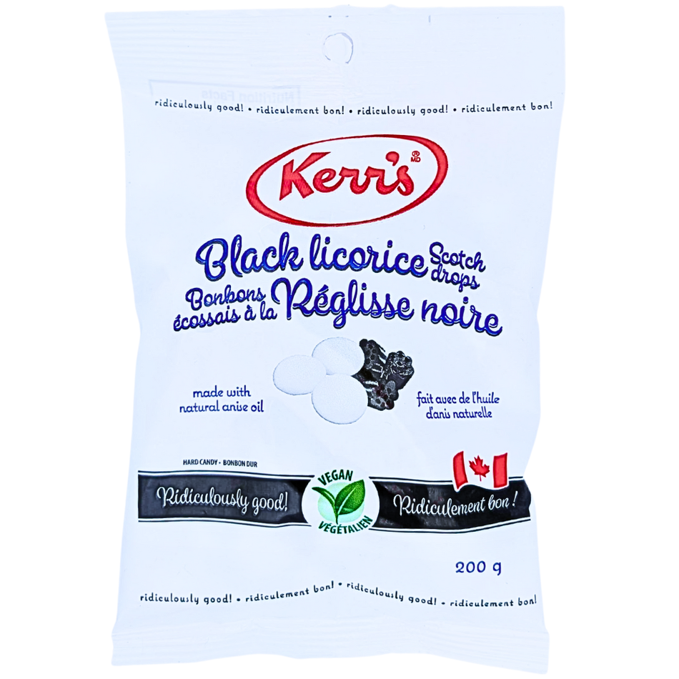 Kerr's Black Licorice Scotch Drops - 200g
