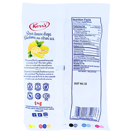 Kerr's Sour Lemon Drops - 150g