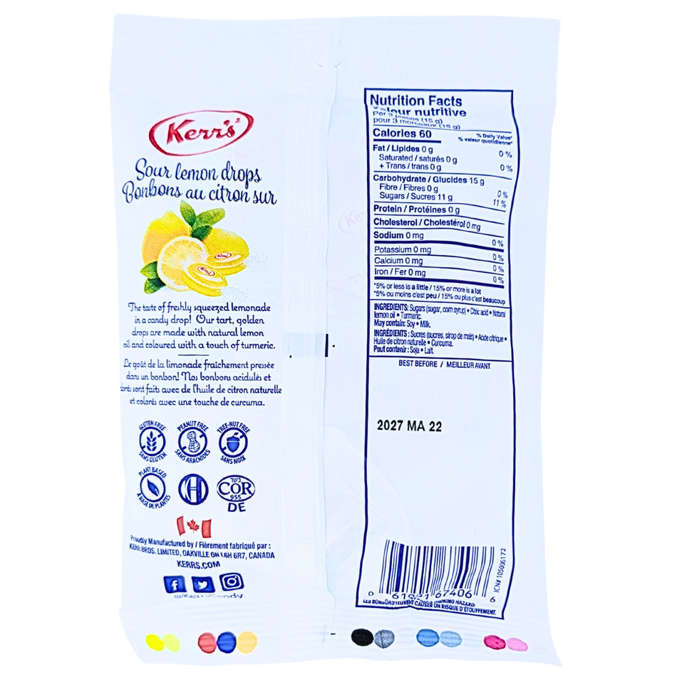 Kerr's Sour Lemon Drops - 150g