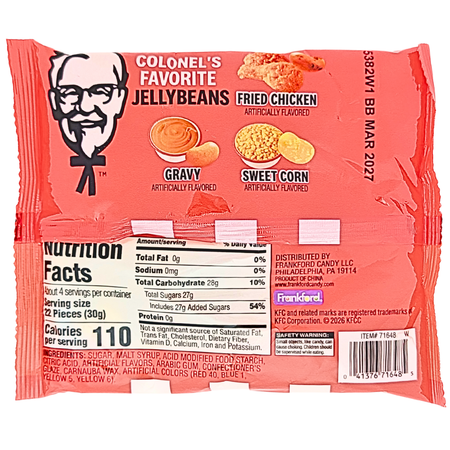 KFC Colonel's Favorite Jelly Beans - 4oz