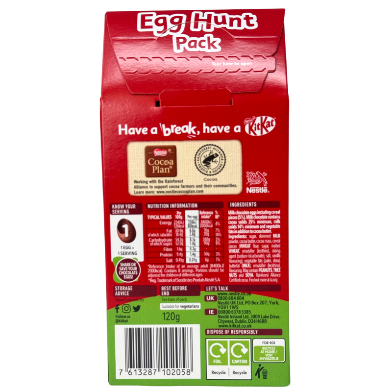 Kit Kat Egg Hunt Pack 8 Pieces (UK) - 120g