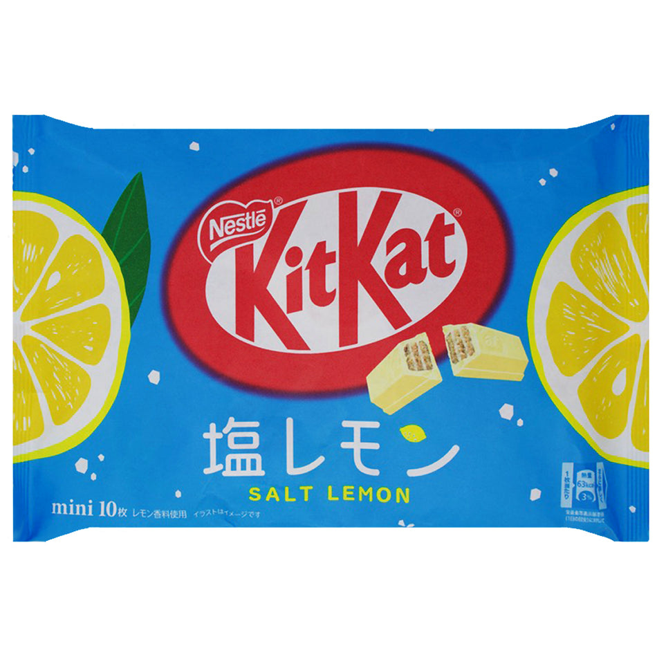 Kit Kat Minis Salt Lemon 10 Bars (Japan)-Japanese Kit Kat Flavors - Japanese Candy - Kit Kat