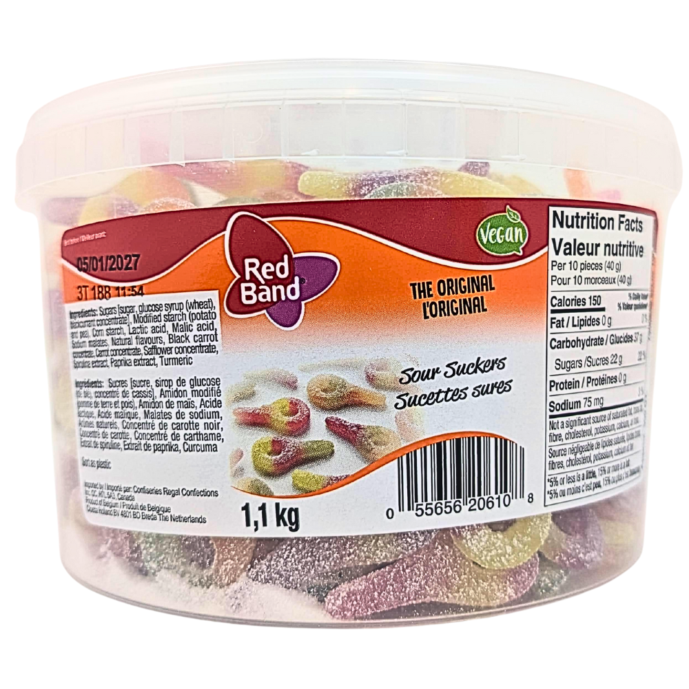 Koala Red Band Sour Suckers Tub - 300 CT