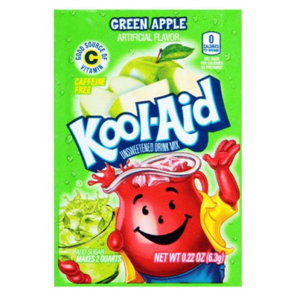 Kool-Aid Green Apple Drink Mix Packet-Kool aid-Green apple-Kool aid flavors