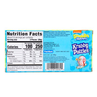 SpongeBob SquarePants Krabby Patties Candy Theater Pack  Nutrition Facts Ingredients