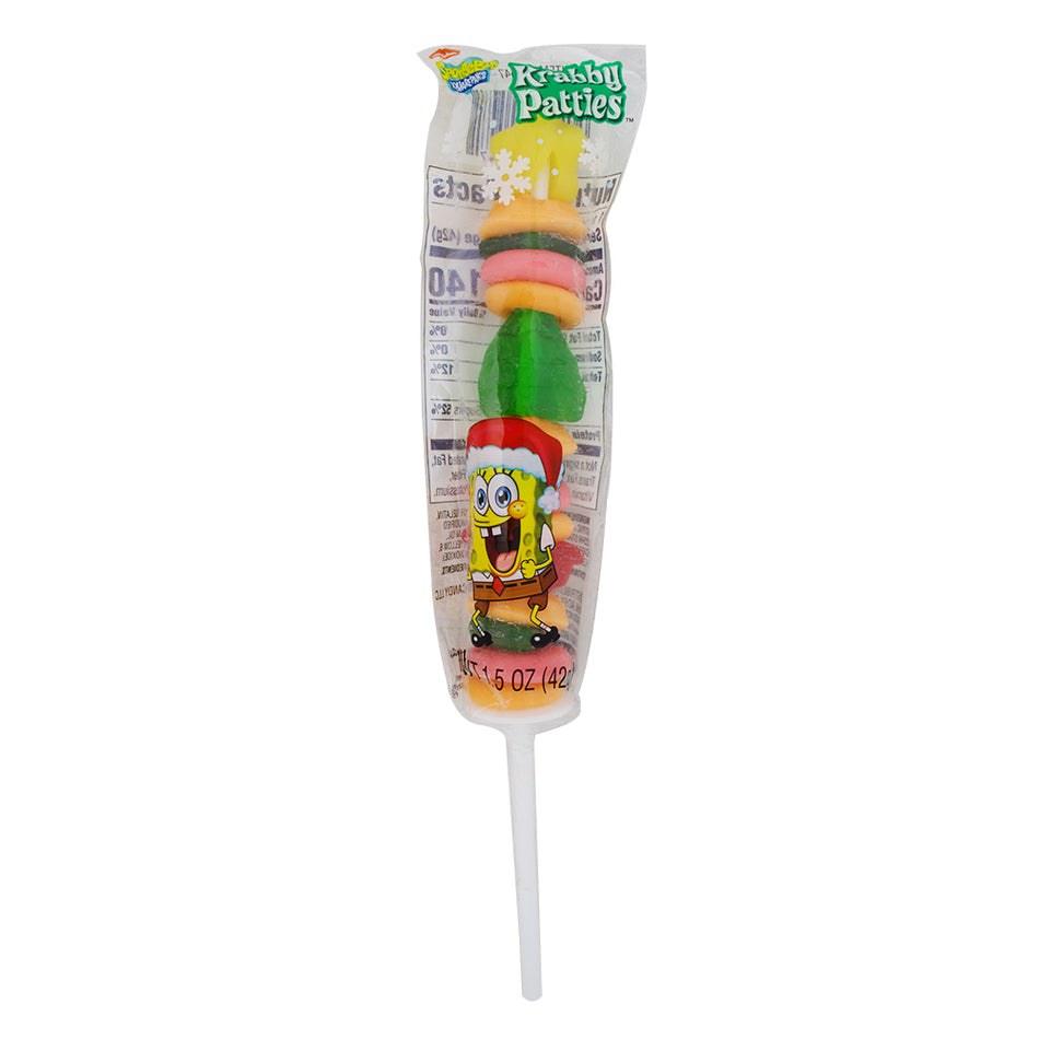 SpongeBob Christmas Gummy Krabby Patties Kabob - 1.5 oz.-Christmas candy-Gummies-Krabby patty gummies