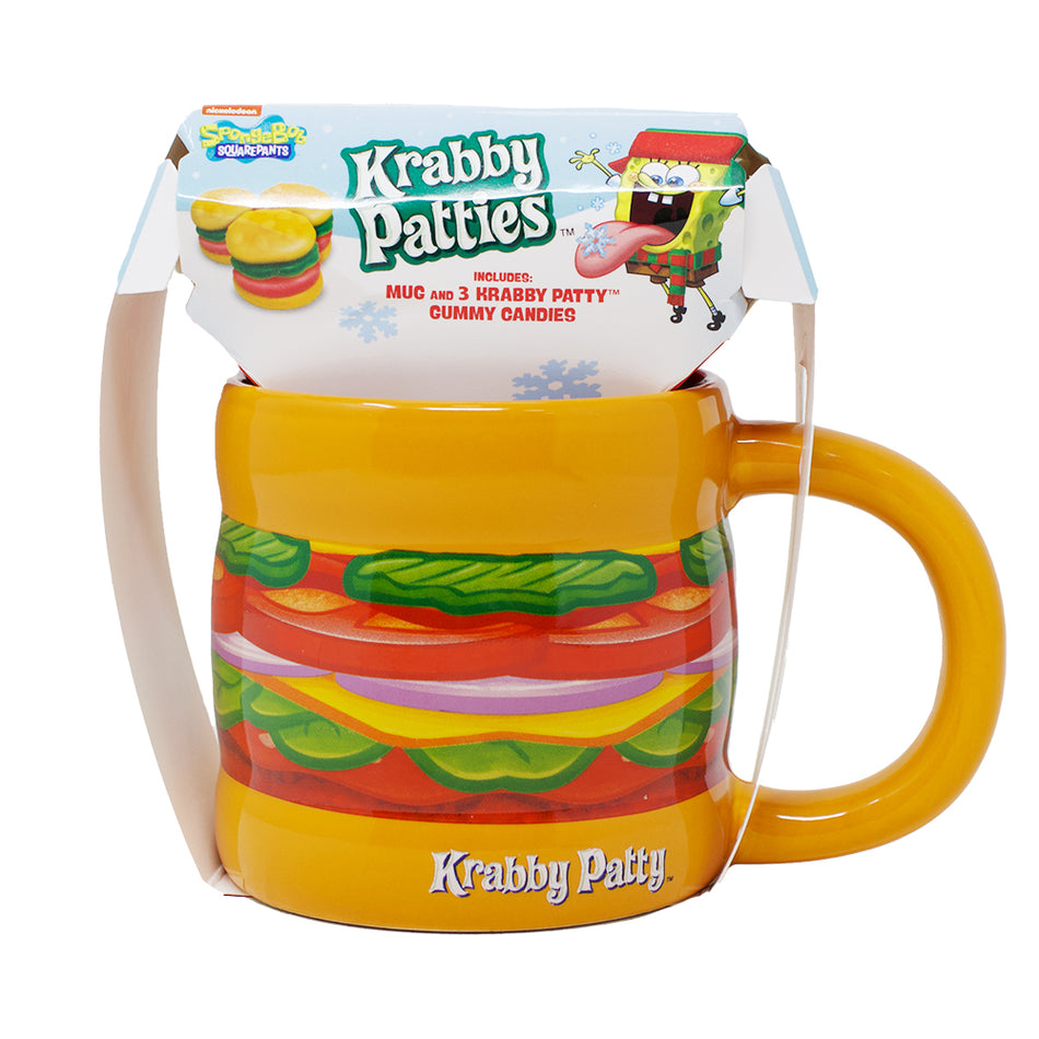 Krabby Patties Mug and Gummy Candy Gift Set