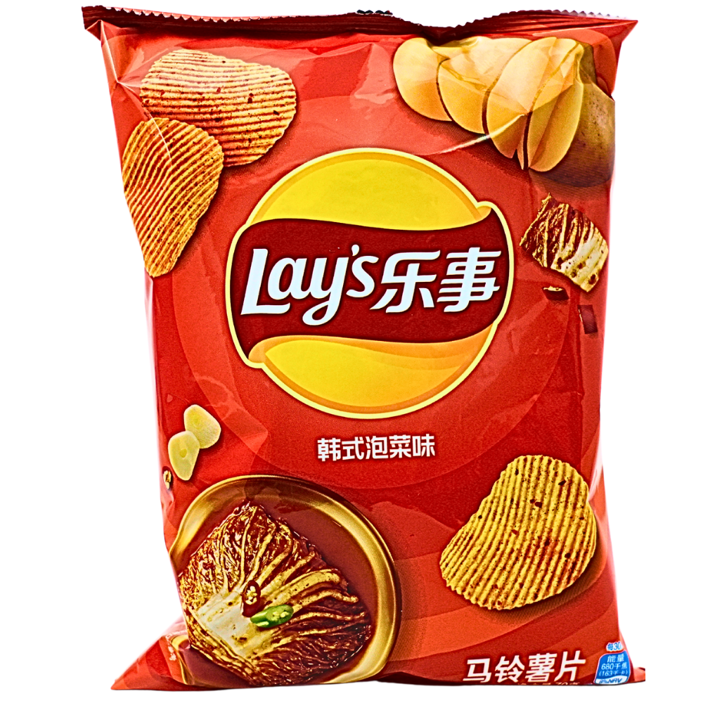 Lay's Korean Kimchi Flavoured Chips (China) - 70g