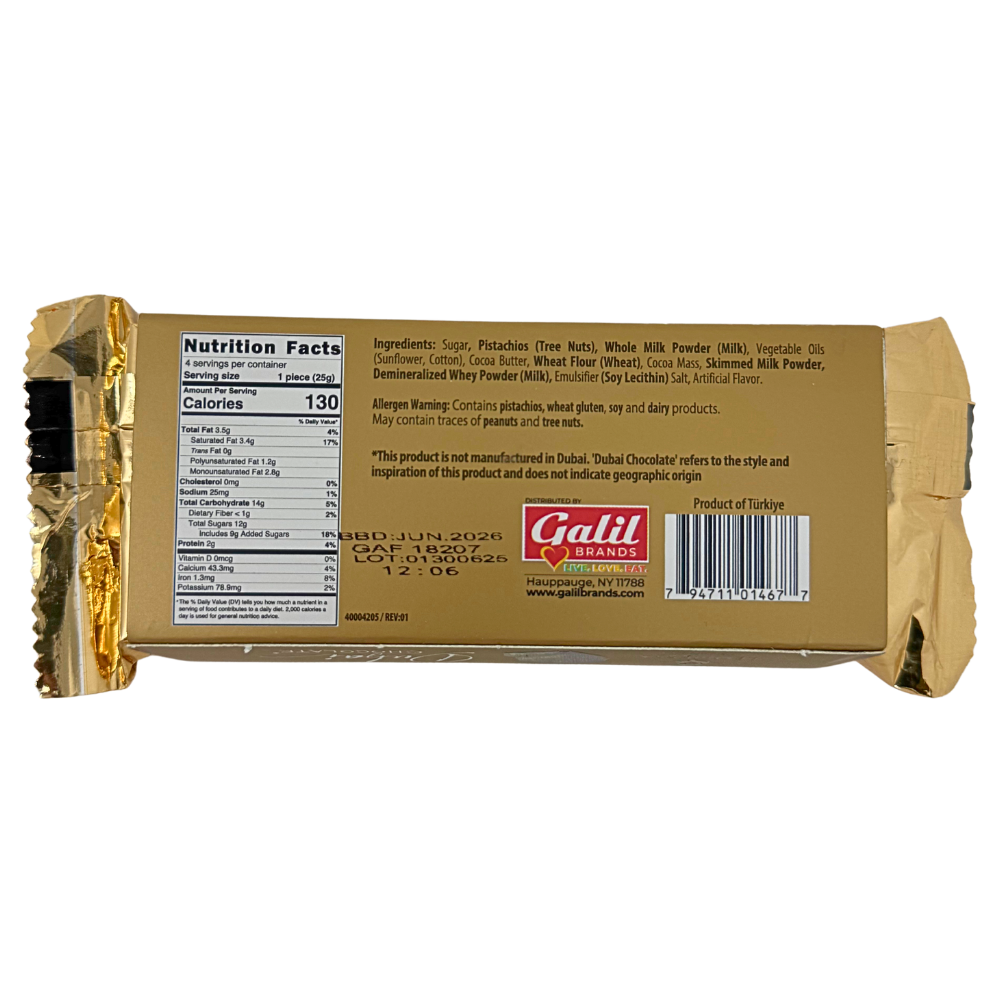 Leonessa Dubai Chocolate Bar - 3.5oz