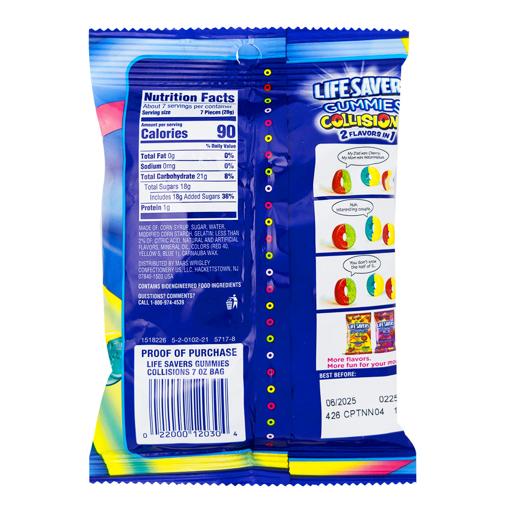 Lifesavers Gummies Collisions - 198g  Nutrition Facts Ingredients