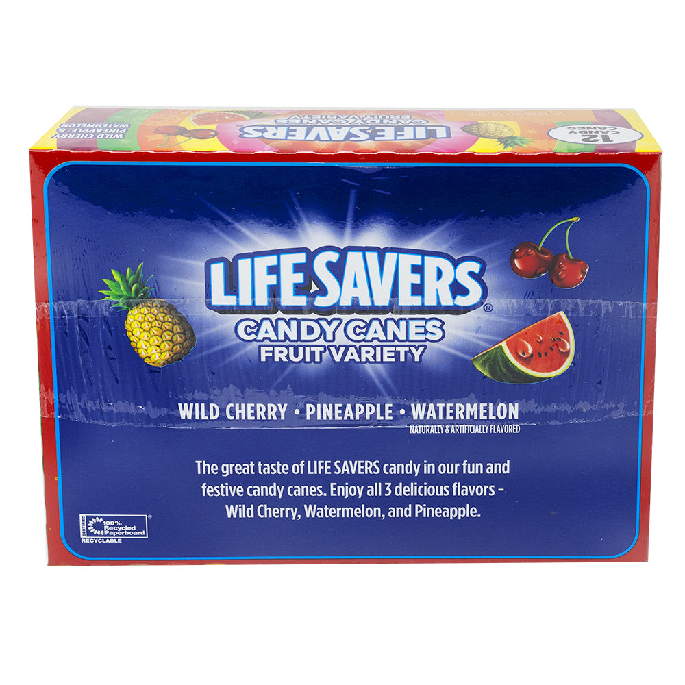 Lifesavers Candy Canes Fruit Variety 12 Pieces 