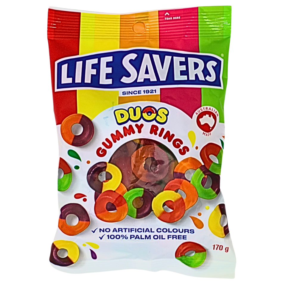 Lifesavers Duos Gummy Rings (Aus) - 170g