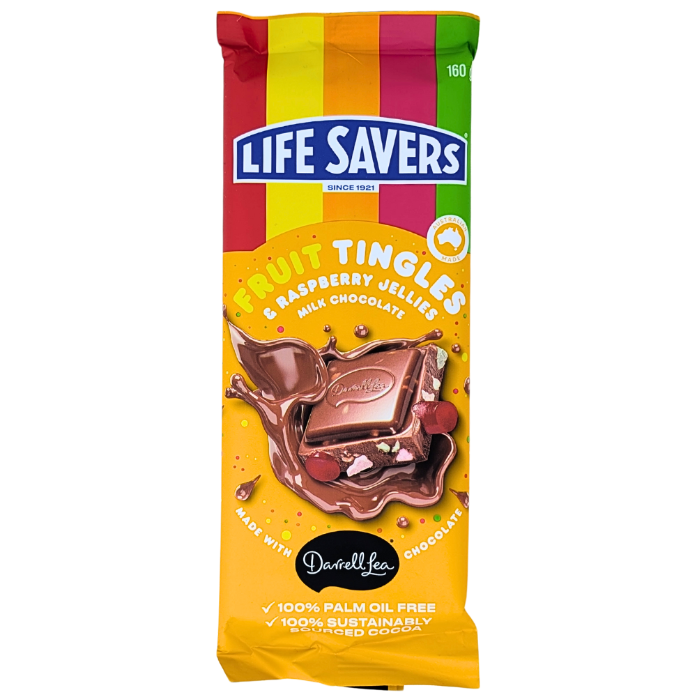 Lifesavers Fruit Tingles and Raspberry Jellies Chocolate (Australia) - 160g