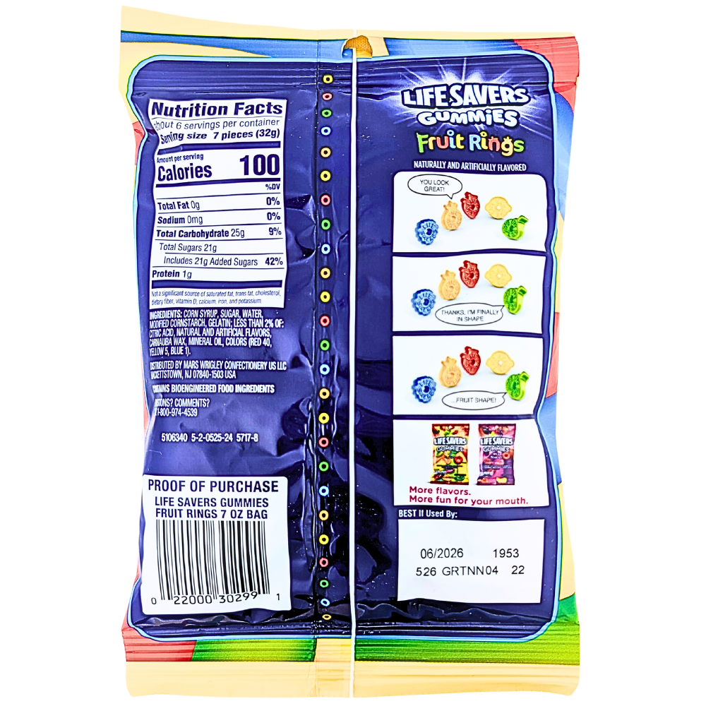 Lifesavers Gummies Fruit Rings - 7oz