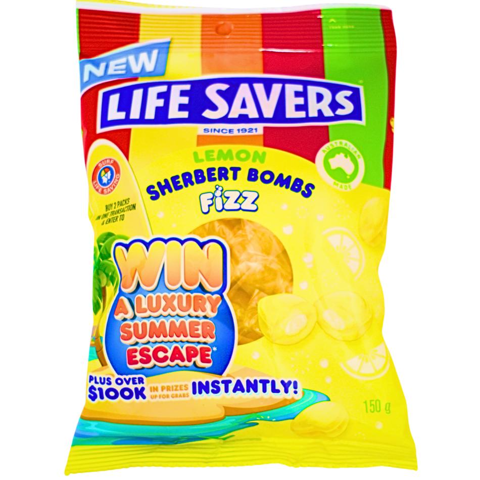 Lifesavers Lemon Sherbert Bombs Fizz (Aus) - 150g