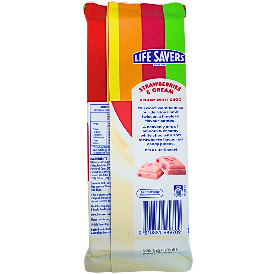 Lifesavers Strawberries & Cream White Chocolate (Aus) - 170gv