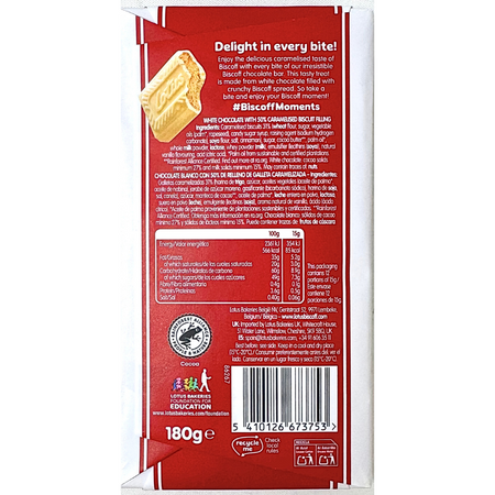 Lotus Biscoff White Chocolate with Biscoff Cream (UK) - 180g