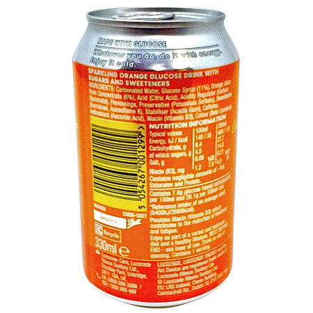 Lucozade Energy Orange (UK) - 330mL