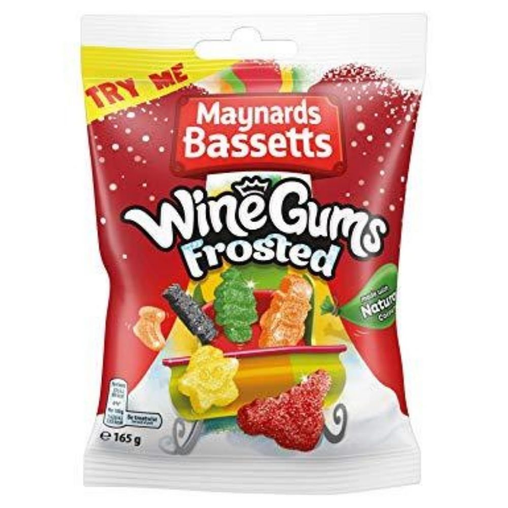 Maynard Bassetts Wine Gums Frosted - 130g - Wine gums - Christmas Candy - British Candy