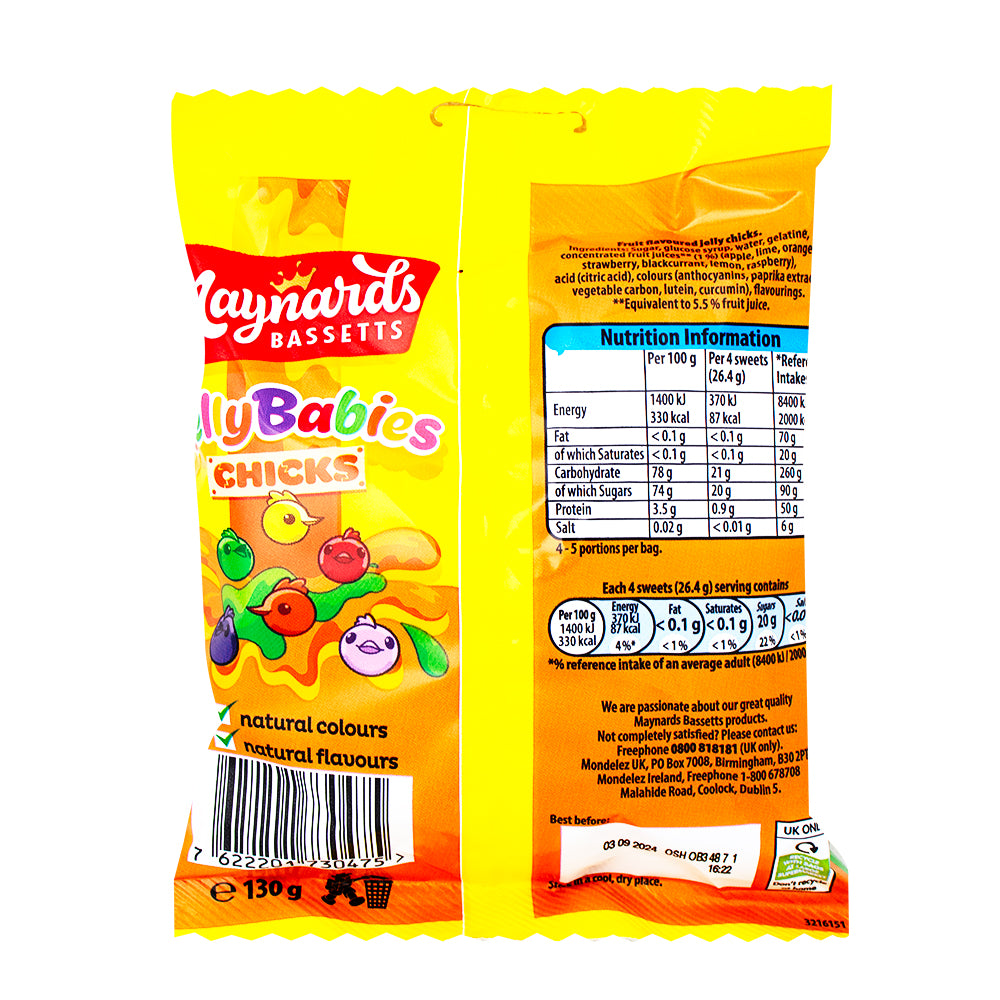 Maynards Bassetts Jelly Babies Chicks (UK) - 130g