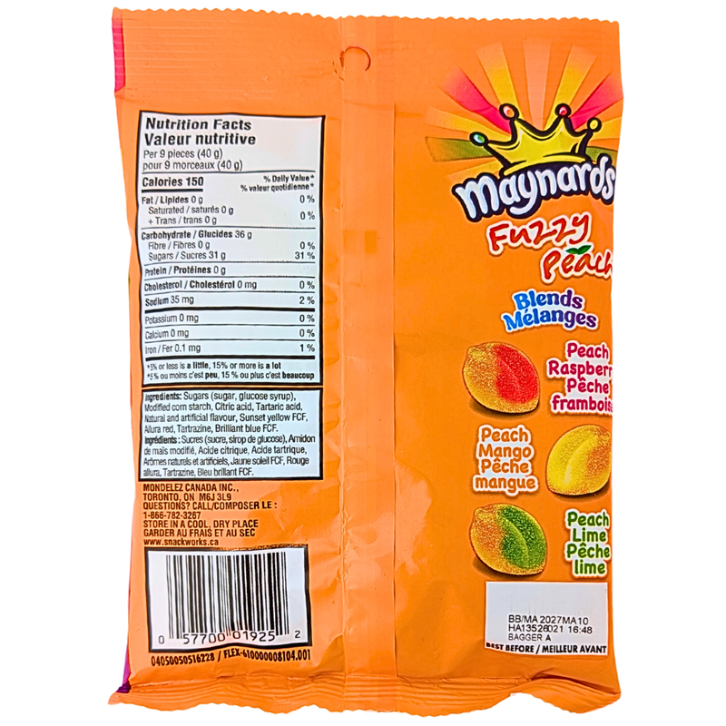 Maynards Fuzzy Peach Blends - 154g