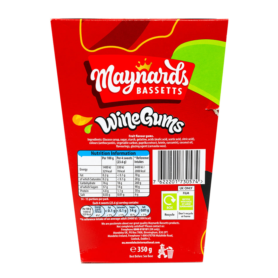 Maynards Bassetts Wine Gums Gift Box - 350g