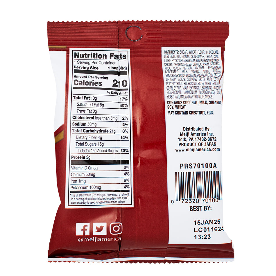 Meiji Chocorooms-Chocolate - 1.34oz  Nutrition Facts Ingredients