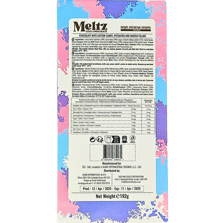 Meltz Dubai Chocolate Angel Pistachio Knafeh - 192g