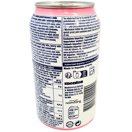 Mentos Berry Mix Drink with Jelly Bites - 340mL