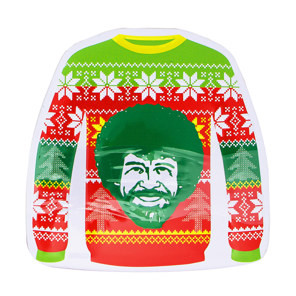 Merry Bob Ross Christmas Sweater Tin