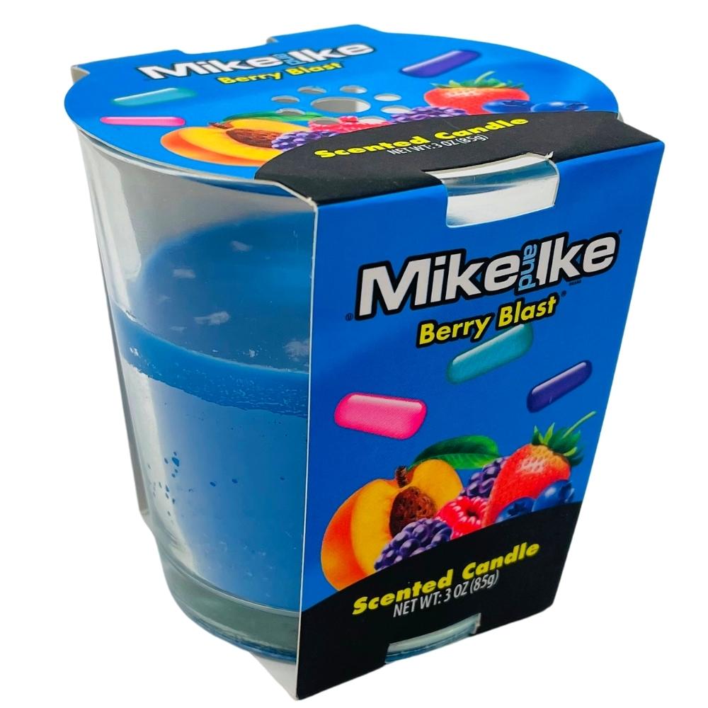 Mike and Ike Berry Blast Scented Candle, mike and ike candle, blue candle, candy candle