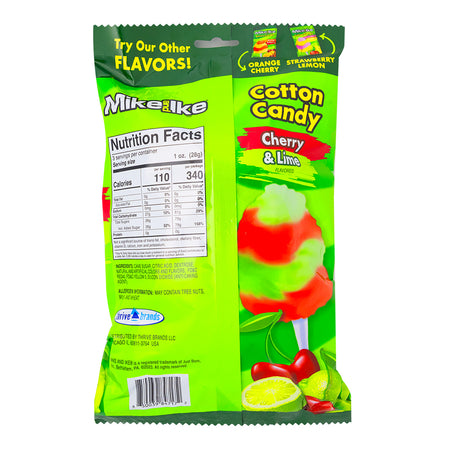 Mike and Ike Cotton Candy - 3oz  Nutrition Facts Ingredients