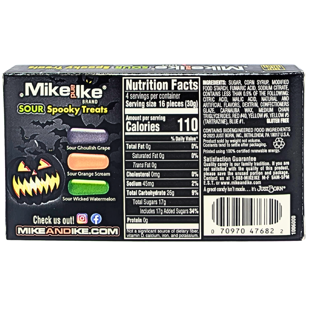 Mike and Ike Sour Spooky Treats Theatre Pack - 4.25oz
