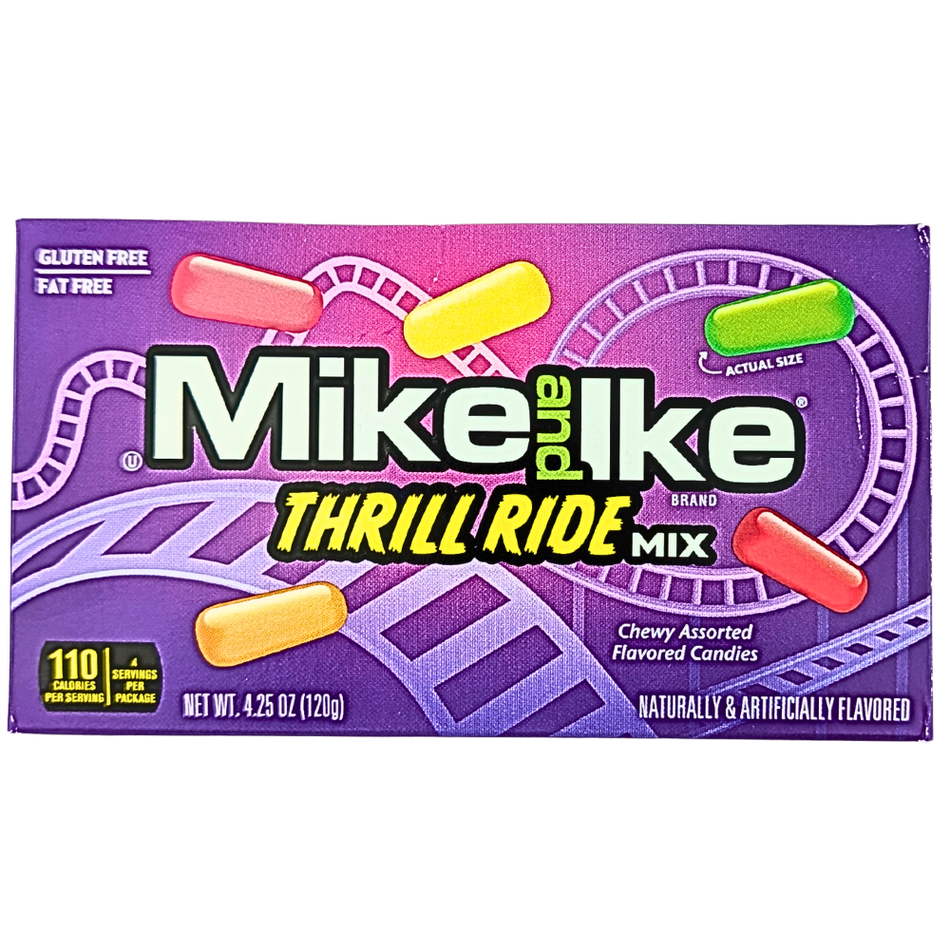 Mike and Ike Thrill Ride Mix Theatre Pack - 4.25oz