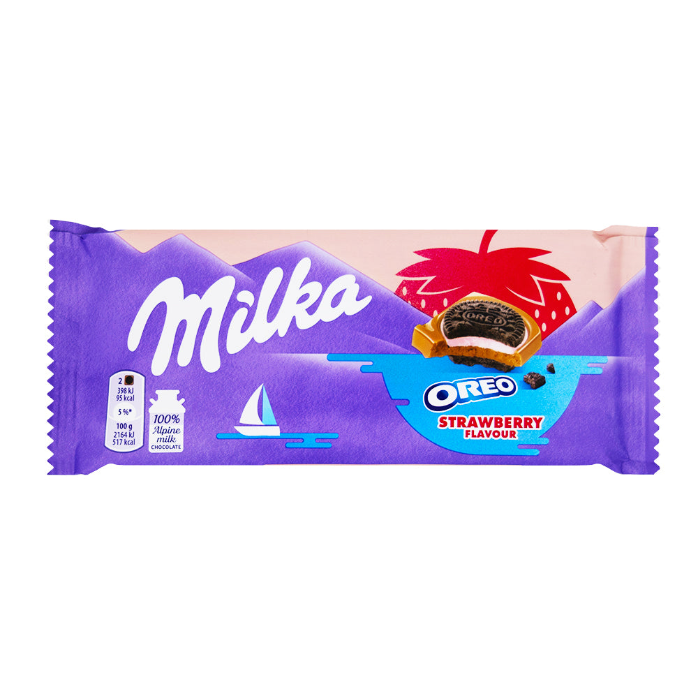 Milka Oreo Strawberry Sandwich Chocolate Bar - 92g