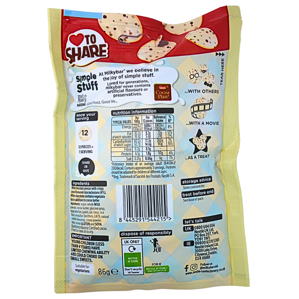 Milky Bar Crispy Cookie (UK) - 86g